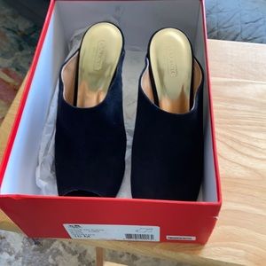 Coach Hollie Kid Suede Wedges